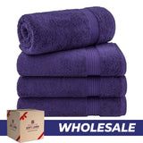 American Soft Linen Bekos 100% Cotton Turkish 4-Piece Bath Towel Sets, Wholesale Luxury Bath Towels