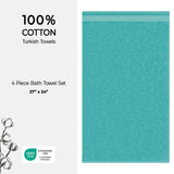American Soft Linen Bekos 100% Cotton Turkish 4-Piece Bath Towel Sets, Wholesale Luxury Bath Towels