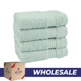 American Soft Linen Bekos 100% Cotton Turkish 4-Piece Washcloth Towel Sets, Wholesale Luxury Towels