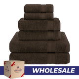 American Soft Linen Bekos 100% Cotton 6-Piece Turkish Bath Towel Sets, Wholesale Luxury Bath Towels