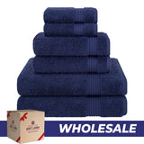 American Soft Linen Bekos 100% Cotton 6-Piece Turkish Bath Towel Sets, Wholesale Luxury Bath Towels