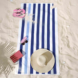 American Soft Linen, Premium Cotton 4 Pack Beach Towels, 30" x 60" Cabana Striped Pool Towels