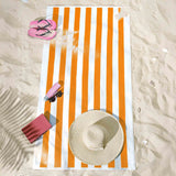 American Soft Linen, Premium Cotton 4 Pack Beach Towels, 30" x 60" Cabana Striped Pool Towels