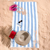 American Soft Linen, Premium Cotton 4 Pack Beach Towels, 30" x 60" Cabana Striped Pool Towels