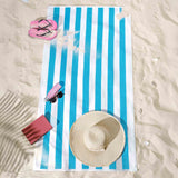 American Soft Linen, Premium Cotton 4 Pack Beach Towels, 30" x 60" Cabana Striped Pool Towels