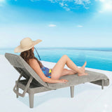 American Soft Linen Chaise Lounge Covers with Pocket, Premium Cotton, 86x32 Inches