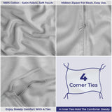 American Soft Linen Luxury 100% Cotton Sateen Weave Duvet Cover Set, Wholesale Bedding Sets