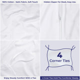 American Soft Linen Luxury 100% Cotton Sateen Weave Duvet Cover Set, Wholesale Bedding Sets