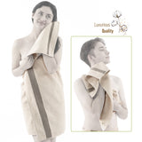 American Soft Linen Pleated Collection 100% Combed Cotton Luxury 6 Piece Towel Set, Zero Twist Ultra Soft and Plush 460 GSM Towels for Bathroom