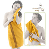 American Soft Linen Pleated Collection 100% Combed Cotton Luxury 6 Piece Towel Set, Zero Twist Ultra Soft and Plush 460 GSM Towels for Bathroom
