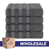 Salem 4 Piece 100% Cotton Luxury Turkish Bath Towel Sets - Wholesale bath towels