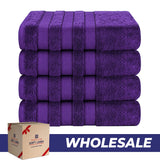 Salem 4 Piece 100% Cotton Luxury Turkish Bath Towel Sets - Wholesale bath towels