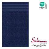 Salem 4 Piece 100% Cotton Luxury Turkish Bath Towel Sets - Wholesale bath towels