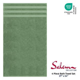 Salem 4 Piece 100% Cotton Luxury Turkish Bath Towel Sets - Wholesale bath towels