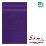 Salem 4 Piece 100% Cotton Luxury Turkish Hand Towel Sets