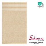 Salem 4 Piece 100% Cotton Luxury Turkish Hand Towel Sets - Wholesale hand towels