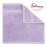 American Soft Linen 100% Cotton, Salem 4 Piece Washcloth Set for Bathroom and Kitchen