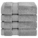 American Soft Linen 100% Cotton, Salem 4 Piece Washcloth Set for Bathroom and Kitchen