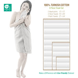 American Soft Linen Sense Collection 100% Micro Cotton Premium 6 Piece Towel Set, 600 GSM Ultra Soft and Plush Towels for Bathroom