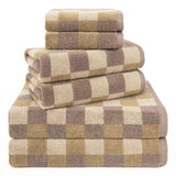 6-Piece Turkish Cotton Towel Set – Luxury Bath Towels Set, Egyptian Cotton Alternative, Soft & Quick Dry