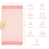 American Soft Linen 100% Cotton Turkish Peshtemal Beach Pool Towels, 40" x 70"