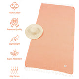 American Soft Linen 100% Cotton Turkish Peshtemal Beach Pool Towels, 40" x 70"