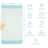 American Soft Linen 100% Cotton Turkish Peshtemal Beach Pool Towels, 40" x 70"