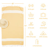 American Soft Linen 100% Cotton Turkish Peshtemal Beach Pool Towels, 40" x 70"