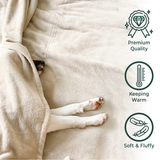 American Soft Linen Bedding Fleece Blanket, Plush Fuzzy Cozy Soft Blanket for Bed, Sofa, Couch