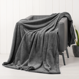 American Soft Linen Bedding Fleece Blanket, Plush Fuzzy Cozy Soft Blanket for Bed, Sofa, Couch