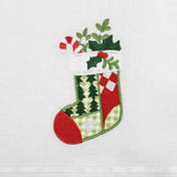American Soft Linen Christmas Towels Set, 2 Packed Embroidered 100% Cotton Hand Towels, Dish Towels
