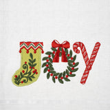 American Soft Linen Christmas Towels Set, 2 Packed Embroidered 100% Cotton Hand Towels, Dish Towels