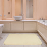 American Soft Linen Fluffy Foamed Bath Rug, 21x32 inches Bath Rugs for Bathroom, 100% Polyester Upper Fluffy Surface and Grip Enhanced Base