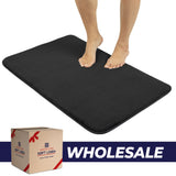 American Soft Linen Fluffy Foamed Bath Rug, 21x32 inches Bath Rugs for Bathroom, 100% Polyester Upper Fluffy Surface and Grip Enhanced Base - 18 Set Case Pack