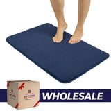 American Soft Linen Fluffy Foamed Bath Rug, 21x32 inches Bath Rugs for Bathroom, 100% Polyester Upper Fluffy Surface and Grip Enhanced Base - 18 Set Case Pack