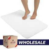 American Soft Linen Fluffy Foamed Bath Rug, 21x32 inches Bath Rugs for Bathroom, 100% Polyester Upper Fluffy Surface and Grip Enhanced Base - 18 Set Case Pack