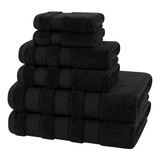 Salem 6 Piece 100% Cotton Luxury Bath Towel Set - 10 Set Case Pack
