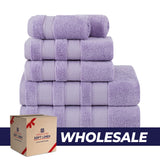 Salem 6 Piece 100% Cotton Luxury Bath Towel Set - 10 Set Case Pack