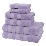 Salem 6 Piece 100% Cotton Luxury Bath Towel Set - 10 Set Case Pack