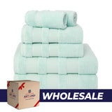 Salem 6 Piece 100% Cotton Luxury Bath Towel Set - 10 Set Case Pack