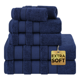 Salem 6 Piece 100% Cotton Luxury Bath Towel Set - 10 Set Case Pack