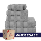 Salem 6 Piece 100% Cotton Luxury Bath Towel Set - 10 Set Case Pack