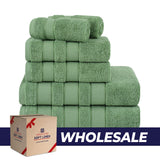 Salem 6 Piece 100% Cotton Luxury Bath Towel Set - 10 Set Case Pack