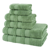 Salem 6 Piece 100% Cotton Luxury Bath Towel Set - 10 Set Case Pack