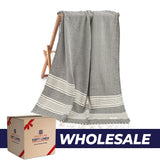 American Soft Linen 100% Cotton Turkish Peshtemal Beach Pool Towels - 44 Set Case Pack