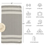 American Soft Linen 100% Cotton Turkish Peshtemal Beach Pool Towels - 44 Set Case Pack