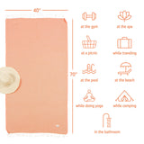 American Soft Linen 100% Cotton Turkish Peshtemal Beach Pool Towels - 44 Set Case Pack