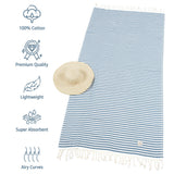 American Soft Linen 100% Cotton Turkish Peshtemal Beach Pool Towels - 44 Set Case Pack