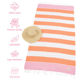 American Soft Linen 100% Cotton Turkish Peshtemal Beach Pool Towels - 44 Set Case Pack
