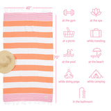 American Soft Linen 100% Cotton Turkish Peshtemal Beach Pool Towels - 44 Set Case Pack
